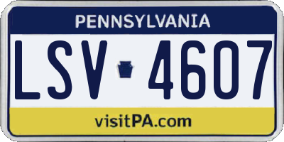 PA license plate LSV4607