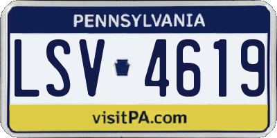 PA license plate LSV4619