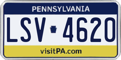 PA license plate LSV4620
