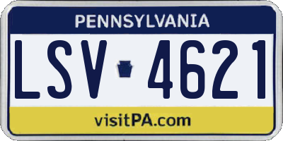 PA license plate LSV4621