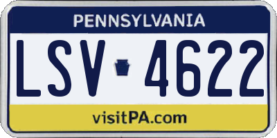 PA license plate LSV4622