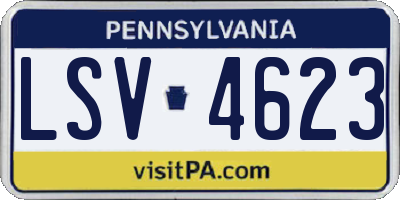 PA license plate LSV4623