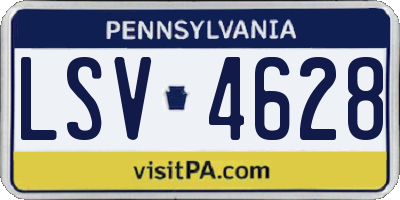 PA license plate LSV4628