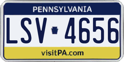 PA license plate LSV4656