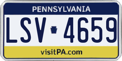 PA license plate LSV4659
