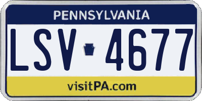 PA license plate LSV4677