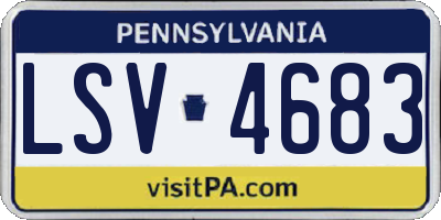PA license plate LSV4683