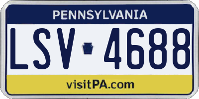 PA license plate LSV4688