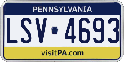 PA license plate LSV4693