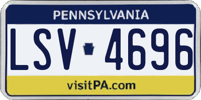 PA license plate LSV4696