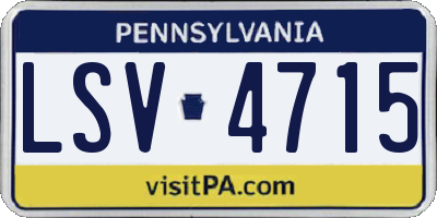 PA license plate LSV4715