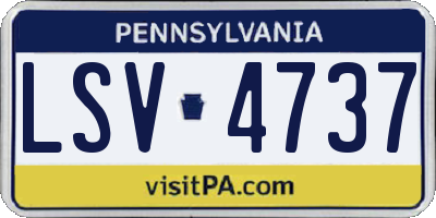 PA license plate LSV4737