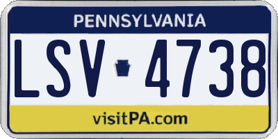 PA license plate LSV4738