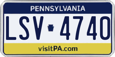 PA license plate LSV4740