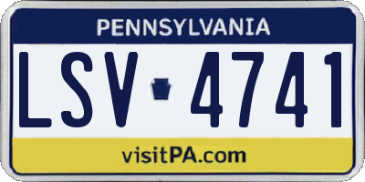 PA license plate LSV4741