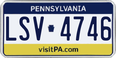PA license plate LSV4746