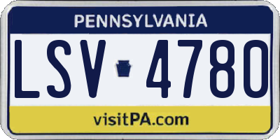 PA license plate LSV4780