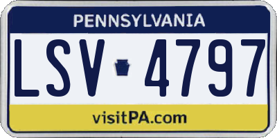 PA license plate LSV4797