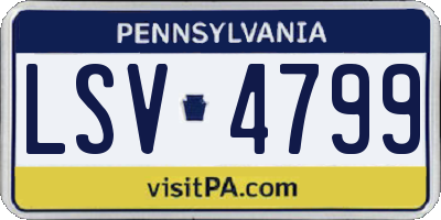 PA license plate LSV4799
