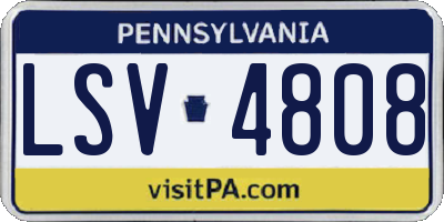 PA license plate LSV4808