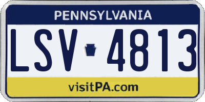 PA license plate LSV4813