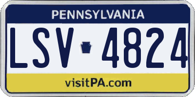 PA license plate LSV4824