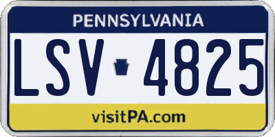 PA license plate LSV4825