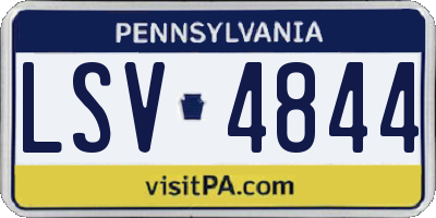 PA license plate LSV4844
