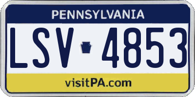 PA license plate LSV4853