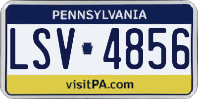 PA license plate LSV4856