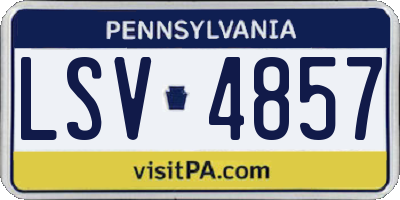 PA license plate LSV4857