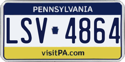 PA license plate LSV4864