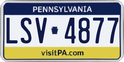 PA license plate LSV4877