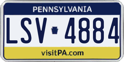 PA license plate LSV4884