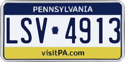 PA license plate LSV4913