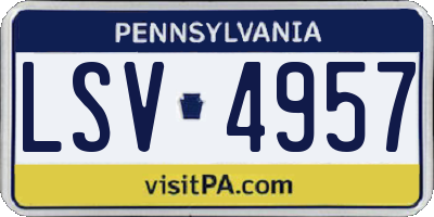 PA license plate LSV4957