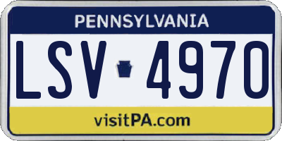PA license plate LSV4970