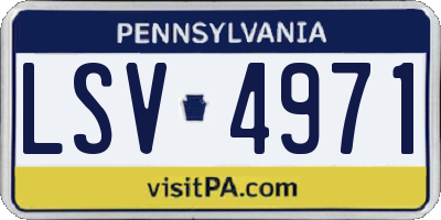 PA license plate LSV4971