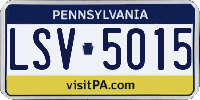 PA license plate LSV5015