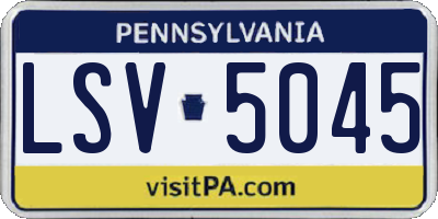 PA license plate LSV5045