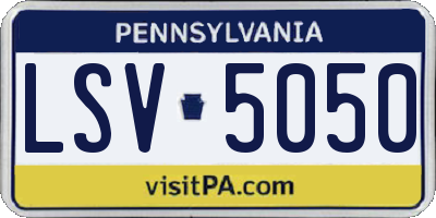 PA license plate LSV5050