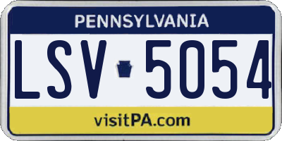 PA license plate LSV5054