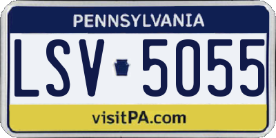 PA license plate LSV5055