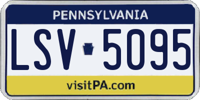 PA license plate LSV5095