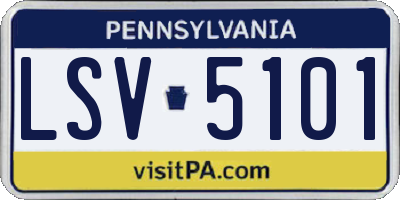 PA license plate LSV5101