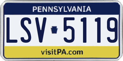 PA license plate LSV5119