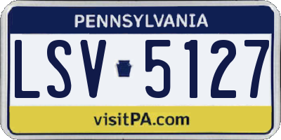 PA license plate LSV5127