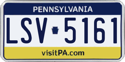 PA license plate LSV5161