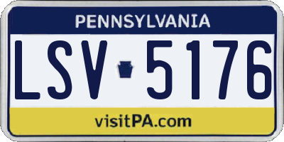 PA license plate LSV5176