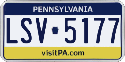 PA license plate LSV5177